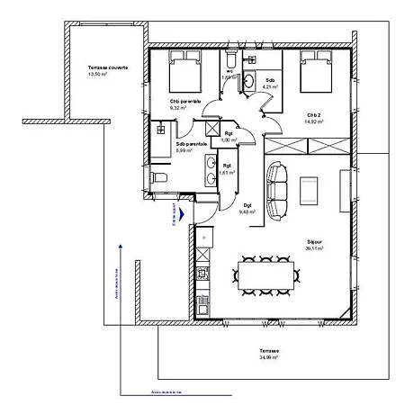 6creu1 - Confortable Avec Terrasses Et Jardinet Dans Maison شقة